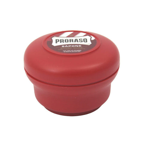 Proraso "Red" Shaving Soap - Sandalwood Oil and Shea Butter - 150 ml/5.2 oz tub
