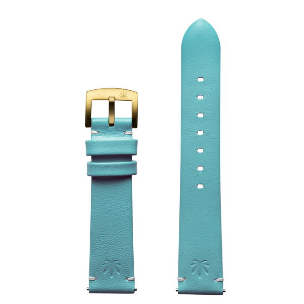 420Waldos Mary Jane Series Light Blue Strap with IP Gold Plated Buckle