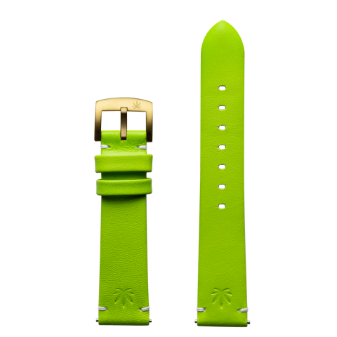 420Waldos Mary Jane Series Light Green Strap with IP Gold Plated Buckle