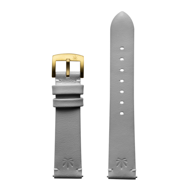 420Waldos Mary Jane Series Light Gray Strap with IP Gold Buckle