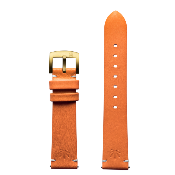 420Waldos Mary Jane Series Orange Strap with IP Gold Plated Buckle
