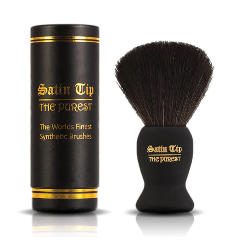 Satin Tip - The Purest - Luxury Synthetic Shaving Brush Black