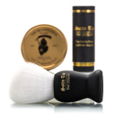 Smolder Soap and Satin Tip - The Purest White Shave Brush Combo