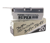 Feather "Professional Super" Razor Blades - 20 Pack