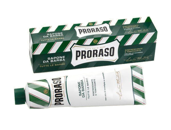 Proraso "Green" Shave Cream - Eucalyptus Oil and Menthol - 147g./5.2 oz. Metal Tube