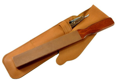 Thiers-Issard Travel Strop in Leather Case - Brown