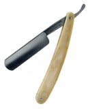 Vintage Blades Brand 6/8" Carbon Steel Straight Razor, Round Point, Satin Finished - Genuine Bone - Professionally Honed
