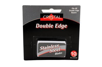 Crystal Platinum Chrome Double Edge Razor Blades - 10 Pack