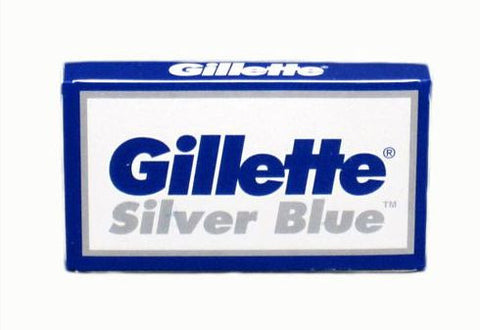 Gillette "Silver Blue" Stainless Double Edge Razor Blades - 5 Pack