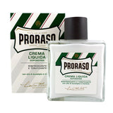 Proraso "Green" Liquid Cream Aftershave Balm - Eucalyptus Oil and Menthol - 100ml. Glass Bottle *NEW*