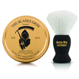 Smolder Soap and Satin Tip - The Purest White Shave Brush Combo